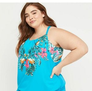 Lane Bryant floral swimsuit top NWT